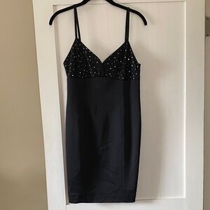 Black Dress with Studded Detail